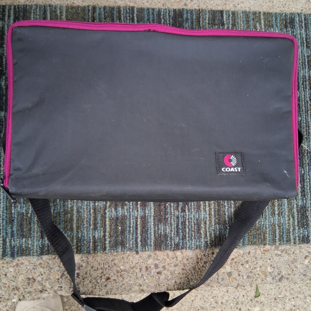 Vintage 90s Coast 60 Audio Cassette Tape Holder EUC Black Pink Magenta
